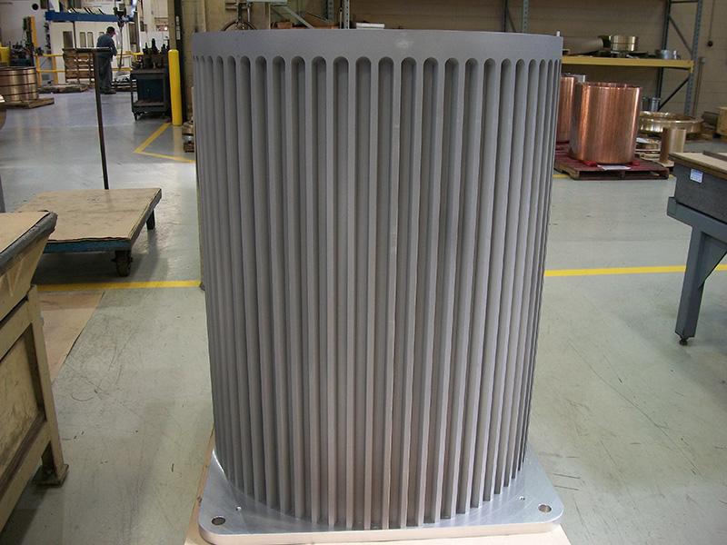 A Nickel (Monel) based bearing housing assembly for subsea Naval applications, cast to Near-Net-Shape condition.