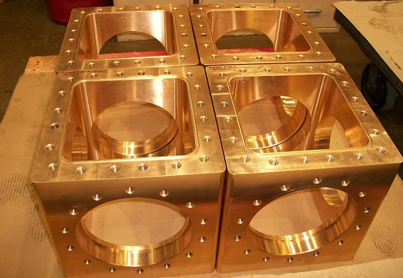 A three-way valve body in Navy M (CDA92200) for a military vessel. The alloy is widely used in marine and industrial applications due to its excellent combination of mechanical strength, corrosion resistance, and wear performance.