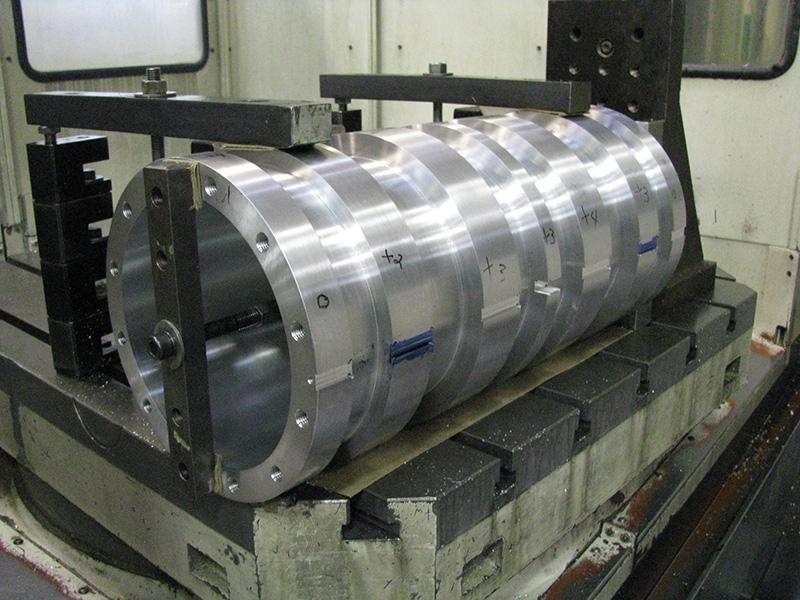 A 6061 aluminum cooling housing for cryogenic applications.